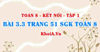 Bài 3.3 trang 51 SGK Toán 8 tập 1 Kết nối tri thức